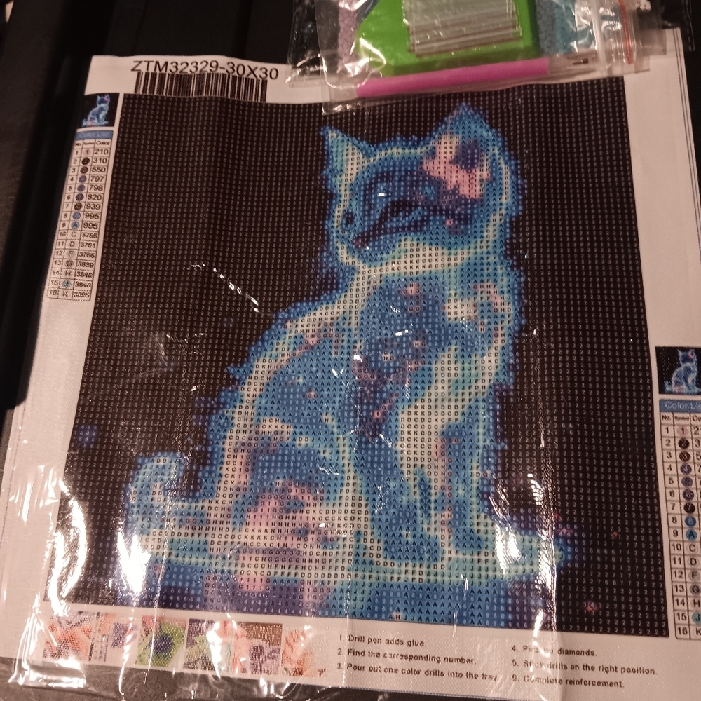 Colorful Cat Diamond Painting Kit 30x30